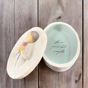 2004 Willow Tree Loving Angel Trinket Dish Jewelry Holder Container Demdaco VTG